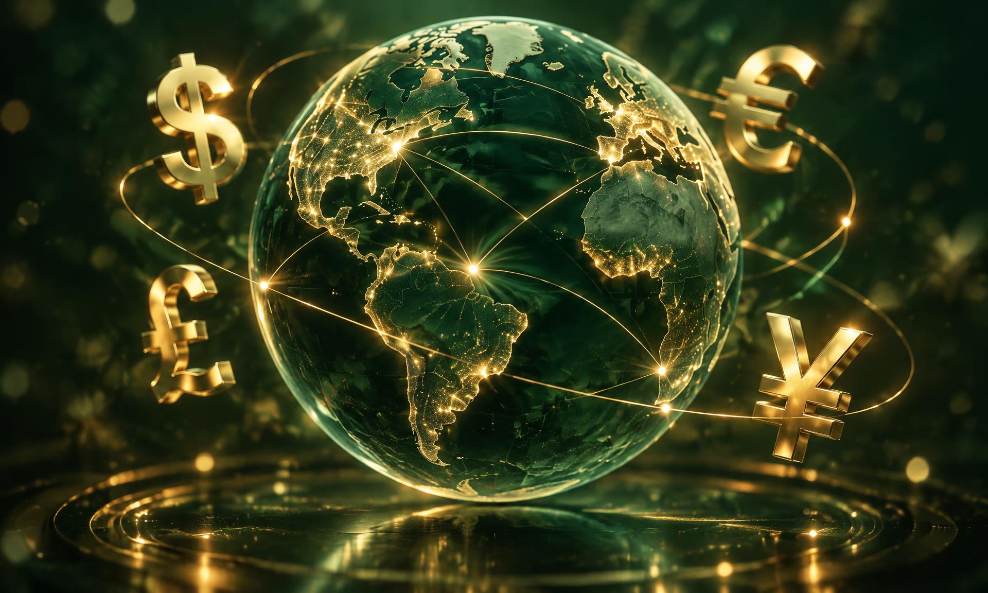 Global forex — currencies connected across the world