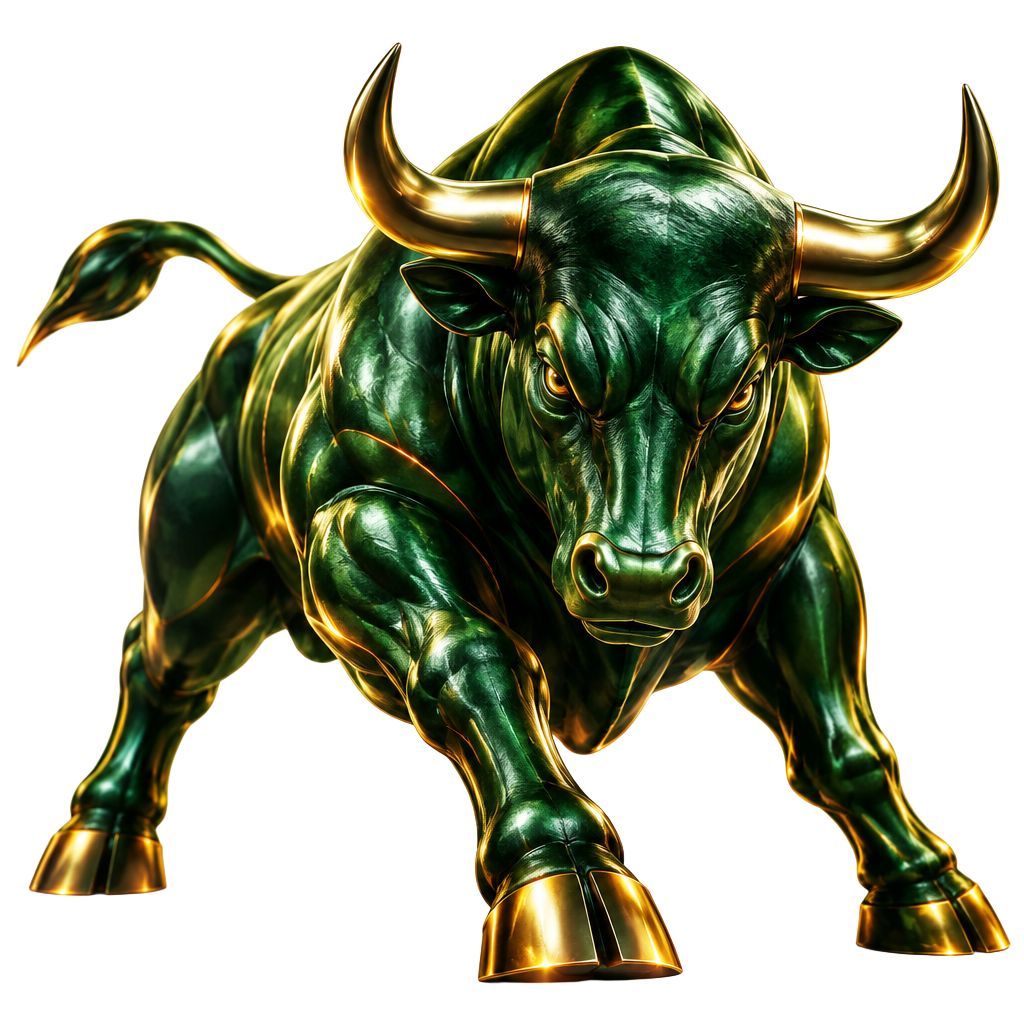 Charging bull — the symbol of rising markets